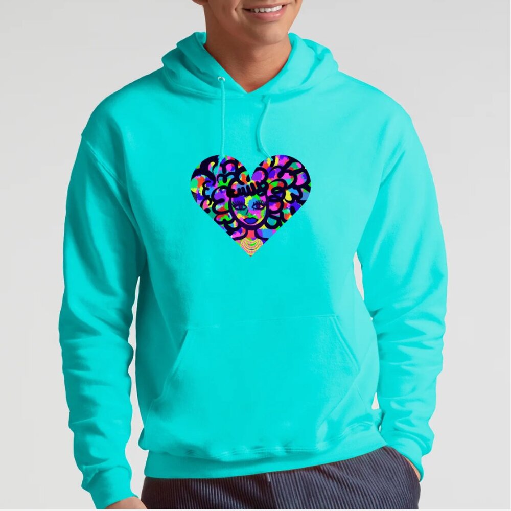 NEW✅ HOST PICK❣️Scuba Blue Personalized Hoodie "AFRO BEAUTY"